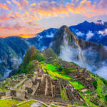 Machu Picchu, Cusco,Peru: Overview of the lost inca city Machu P